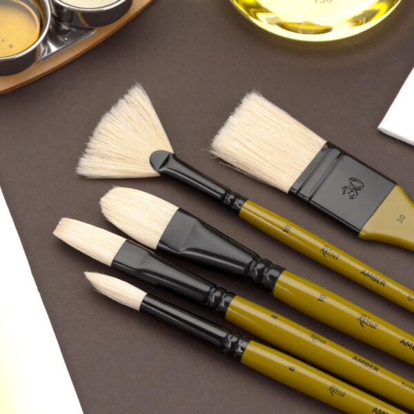 Bristle Fleyts Brush, AMBER 2306, Short Handle, ROSA