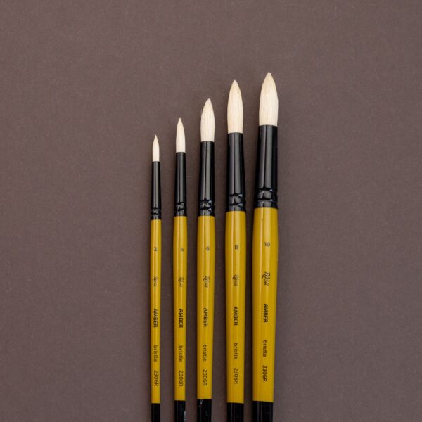 Bristle Fleyts Brush, AMBER 2306, Short Handle, ROSA