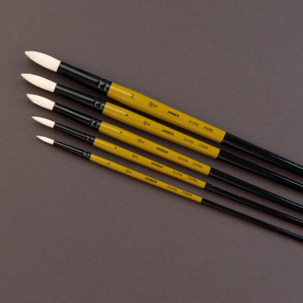 Bristle Fleyts Brush, AMBER 2306, Short Handle, ROSA