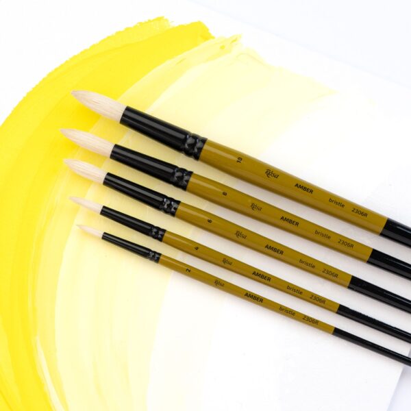 Bristle Fleyts Brush, AMBER 2306, Short Handle, ROSA