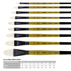 Bristle Fleyts Brush, AMBER 2306, Short Handle, ROSA