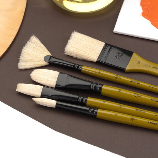 Bristle Fleyts Brush, AMBER 2306, Short Handle, ROSA