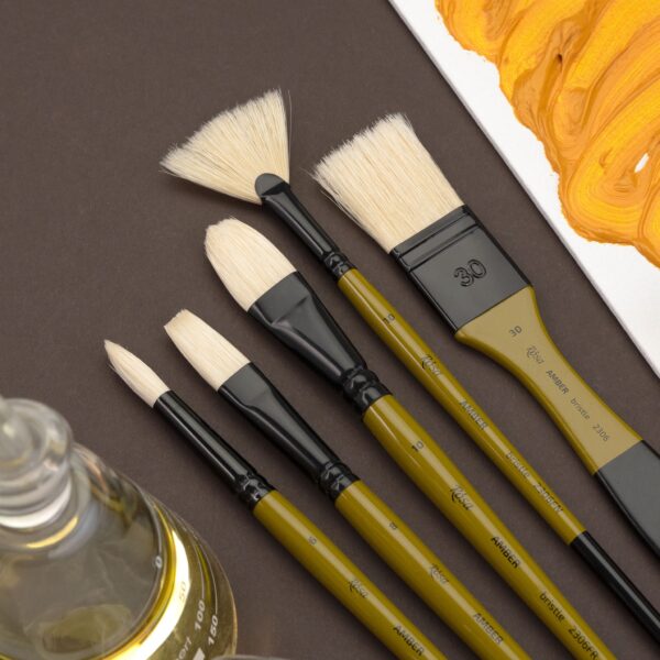 Bristle Fleyts Brush, AMBER 2306, Short Handle, ROSA