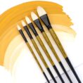 Bristle Fleyts Brush, AMBER 2306, Short Handle, ROSA