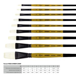 Bristle Fleyts Brush, AMBER 2306, Short Handle, ROSA