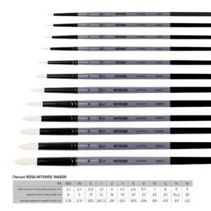 Синтетика овальна, INTENSE 1668FR, д.р. пензель ROSA