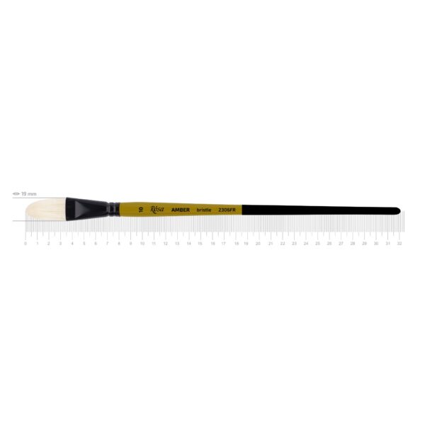 Bristle Fleyts Brush, AMBER 2306, Short Handle, ROSA