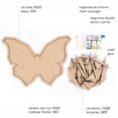 Art Kit 3D Picture Panel Mosaic "Butterfly", MDF, 43x30 cm, ROSA Talent