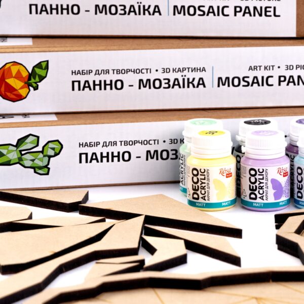 Набори для творчості, 3D картинаи панно-мозаїка „Метелик“, МДФ, 43х30см, ROSA Talent