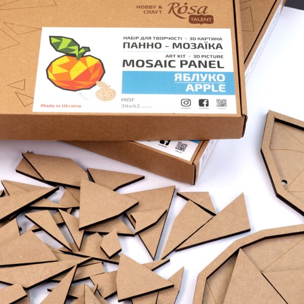 Art Kit 3D Picture Panel Mosaic "Butterfly", MDF, 43x30 cm, ROSA Talent