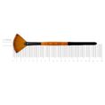 Synthetic Fan Brush, FLAME 1368FN, Short Handle, ROSA