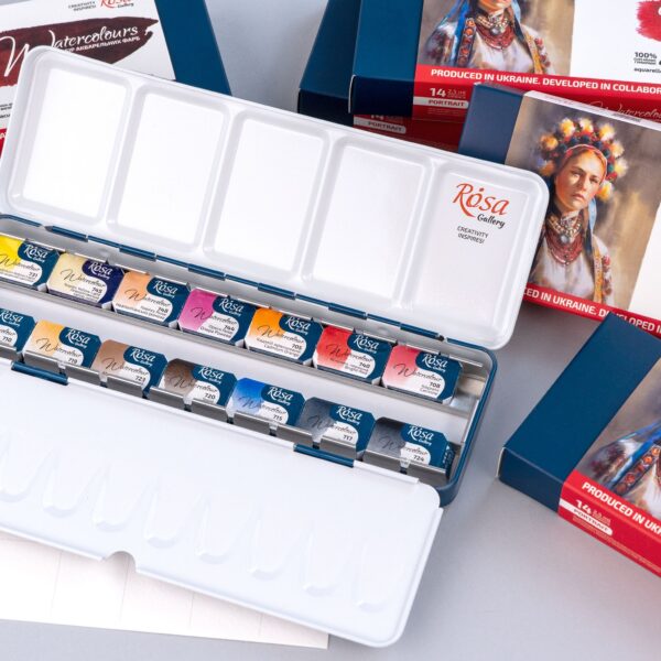 Набір акварельних фарб "Класика" 12 кольорів ROSA Gallery
