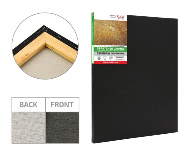 Полотно на підрамнику, Дрібне зерно, кольоровий грунт, бавовна ROSA Gallery