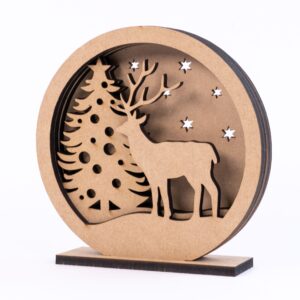 3D композиція „Зима“, МДФ, 15х15см, ROSA TALENT