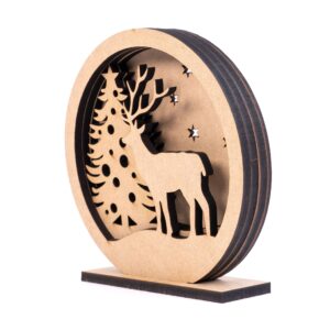 3D composition "Winter", MDF, 15x15 cm, ROSA Talent