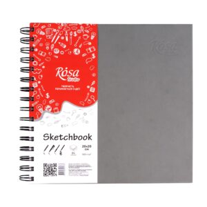 Блокноти для рисунку на спіралі A4 100г/м 80л ROSA Studio