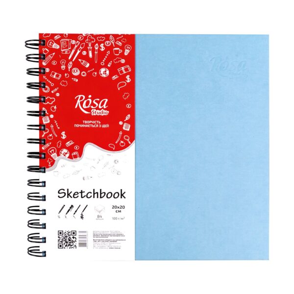 Блокноти для рисунку на спіралі A4 100г/м 80л ROSA Studio