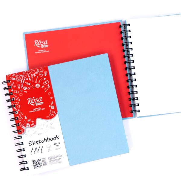 Блокноти для рисунку на спіралі A4 100г/м 80л ROSA Studio