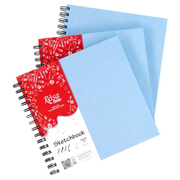 Блокноти для рисунку на спіралі A4 100г/м 80л ROSA Studio