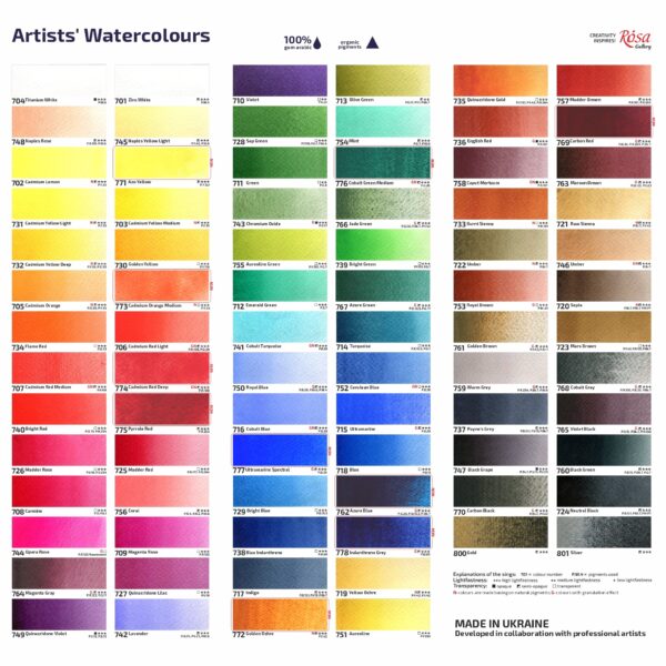 Watercolours paint tube 10ml ROSA Gallery