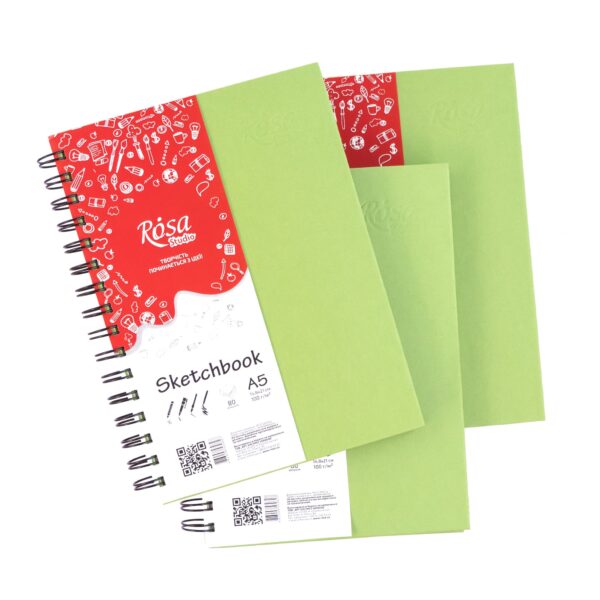 Блокноти для рисунку на спіралі A4 100г/м 80л ROSA Studio