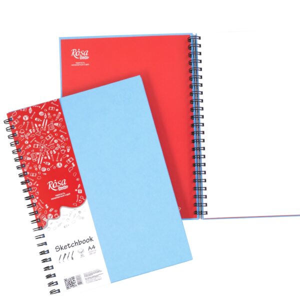 Блокноти для рисунку на спіралі A4 100г/м 80л ROSA Studio
