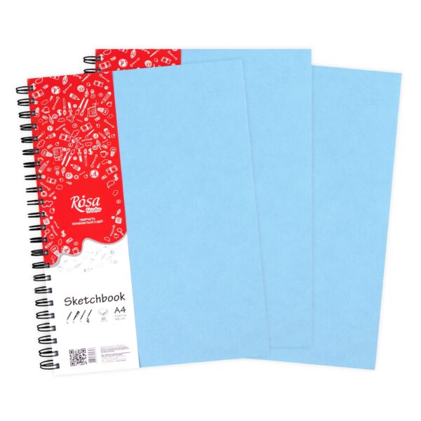 Блокноти для рисунку на спіралі A4 100г/м 80л ROSA Studio