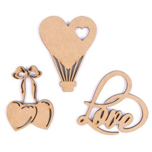 Set of bases for decoration 3 pcs MDF ROSA Talent