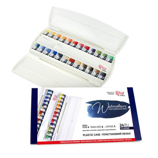 Набір акварельних фарб "Класика" 12 кольорів ROSA Gallery