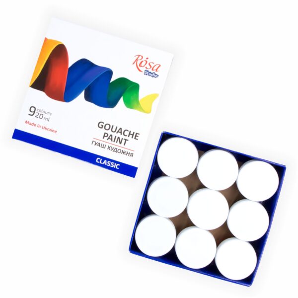 Набір гуашевих фарб ROSA Studio 9х20мл