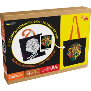 Set, ecobag-coloring, „Ukraine“, cotton 220 gsm, 38x42 cm, ROSA Talent