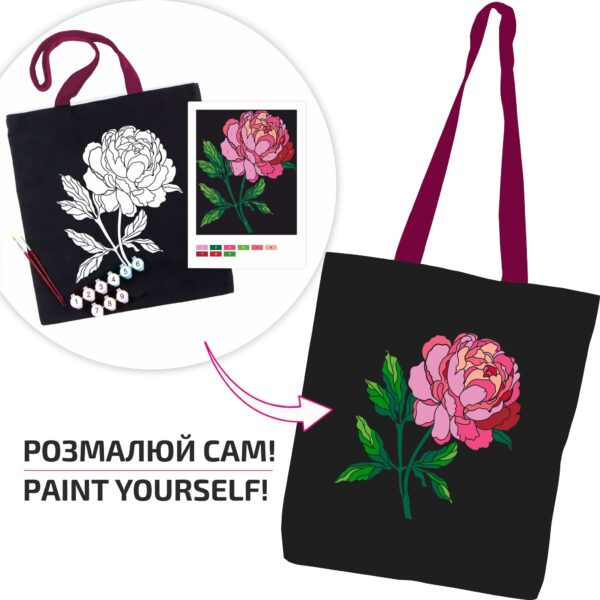 Набір, екосумка-розмальовка, „Ukraine“, бавовна 220 г/кв.м, 38х42см, ROSA Talent