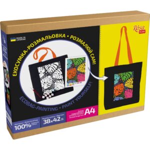 Набір, екосумка-розмальовка, „Ukraine“, бавовна 220 г/кв.м, 38х42см, ROSA Talent