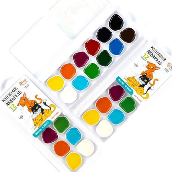 Sets of gouache paints Cats ROSA Kids