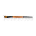 Synthetic Flat Brush, FLAME 1368F, Short Handle, ROSA