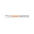 Synthetic Flat Brush, FLAME 1368F, Short Handle, ROSA