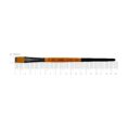 Synthetic Flat Brush, FLAME 1368F, Short Handle, ROSA