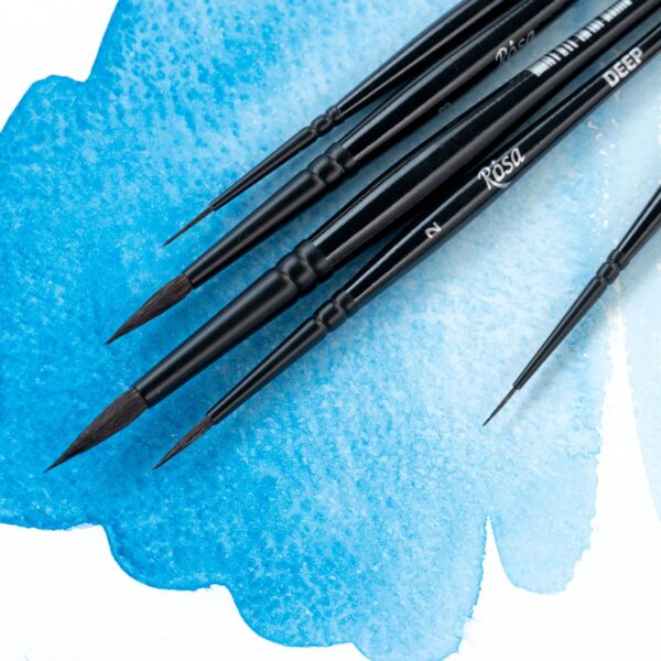 Squirrel Round Brush, DEEP 198, Short Handle, ROSA