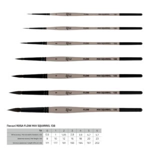 Мікс білка кругла, FLOW 138, к.р. пензель ROSA