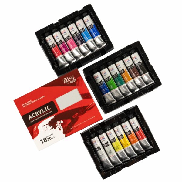 Набір акрилових фарб 6х20мл ROSA Studio