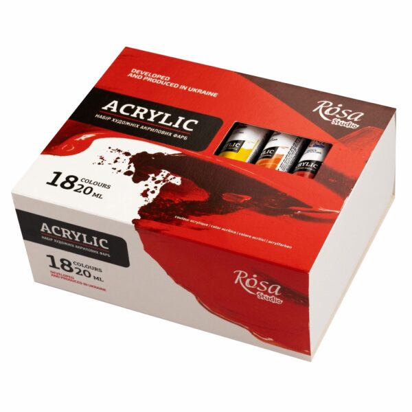 Набір акрилових фарб 6х20мл ROSA Studio