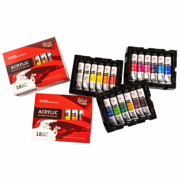 Набір акрилових фарб 6х20мл ROSA Studio