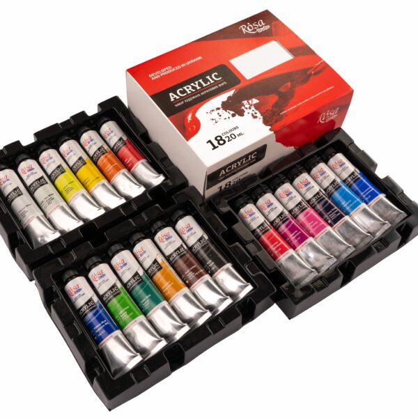 Набір акрилових фарб 6х20мл ROSA Studio