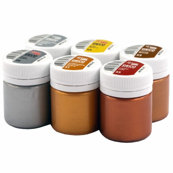 Фарби для декору металіки 6кол 20мл ROSA ТАLENT