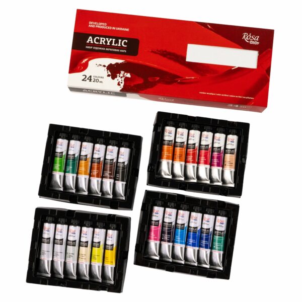 Набір акрилових фарб 6х20мл ROSA Studio