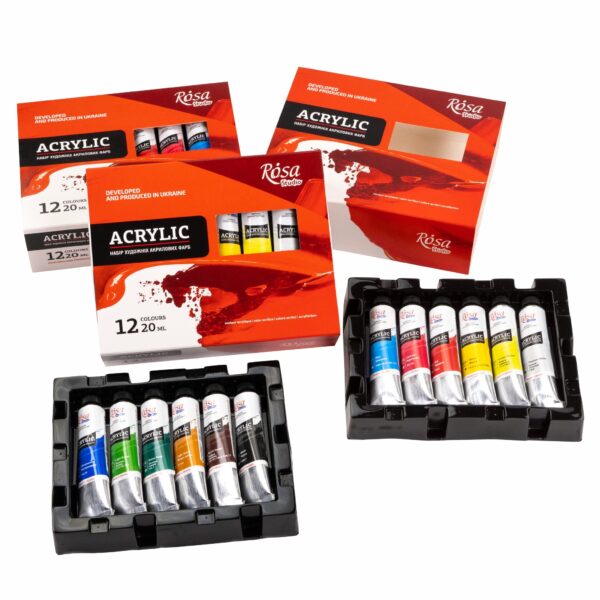 Набір акрилових фарб 6х20мл ROSA Studio