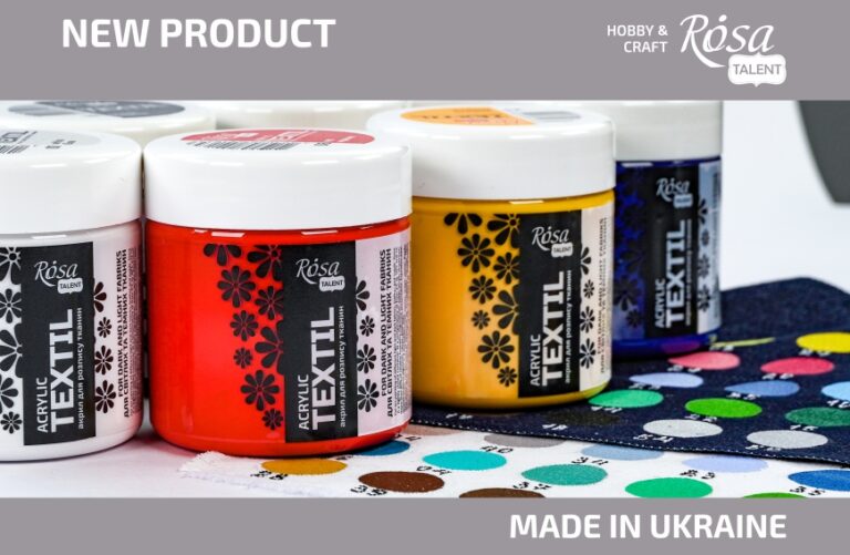 Basic colours ROSA Talent Acrylics for Fabric and Textile in 150 ml jars!