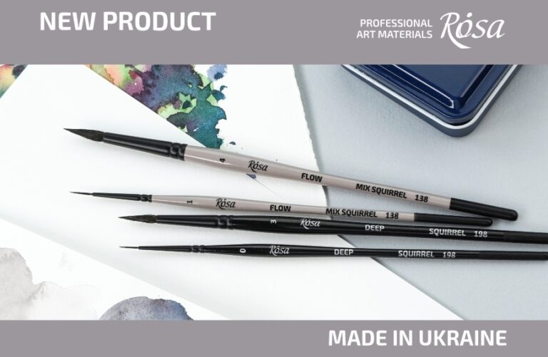 Brushes made of squirrels natural hair and a mix of squirrels/synthetics ROSA