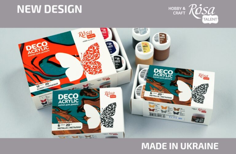 ROSA Talent acrylic sets for decorating with glossy and metallic effects in a new bright design