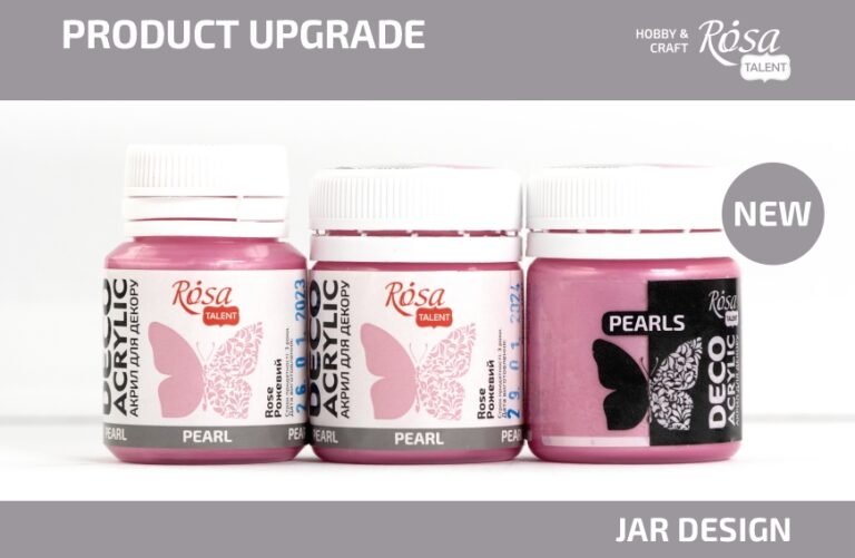 New design of ROSA Talent 20 ml jar of acrylic for decoration and fabric